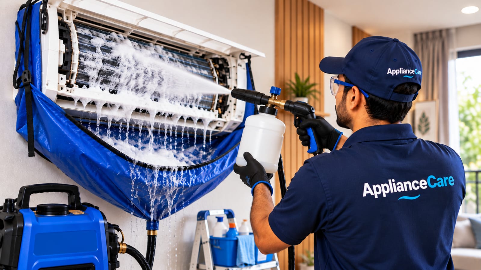 AC Power Foam Jet Cleaning