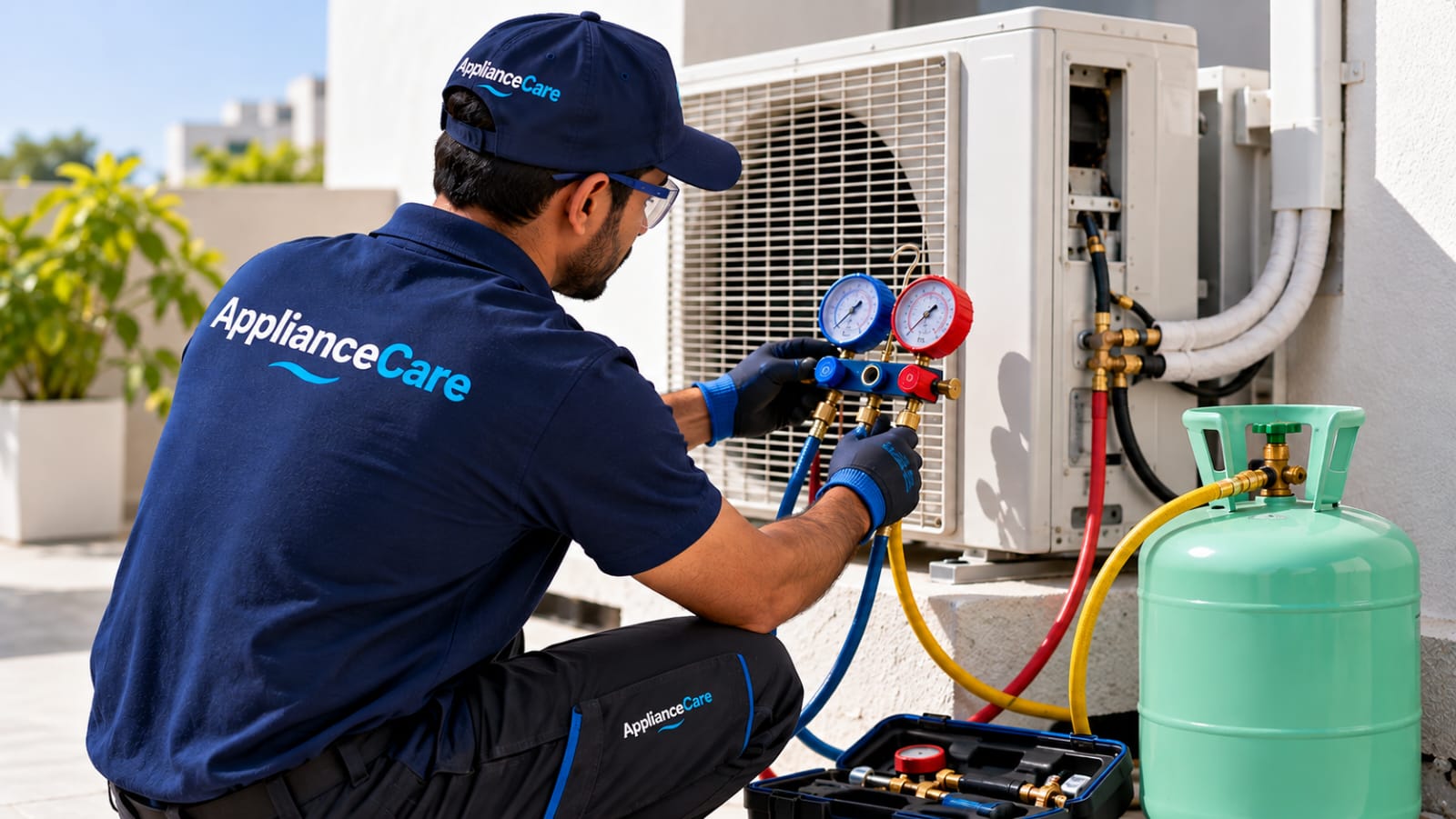 AC Refrigerant Gas Refilling